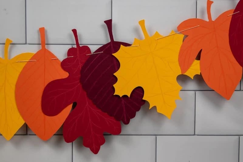 paper cut leaves of autumn