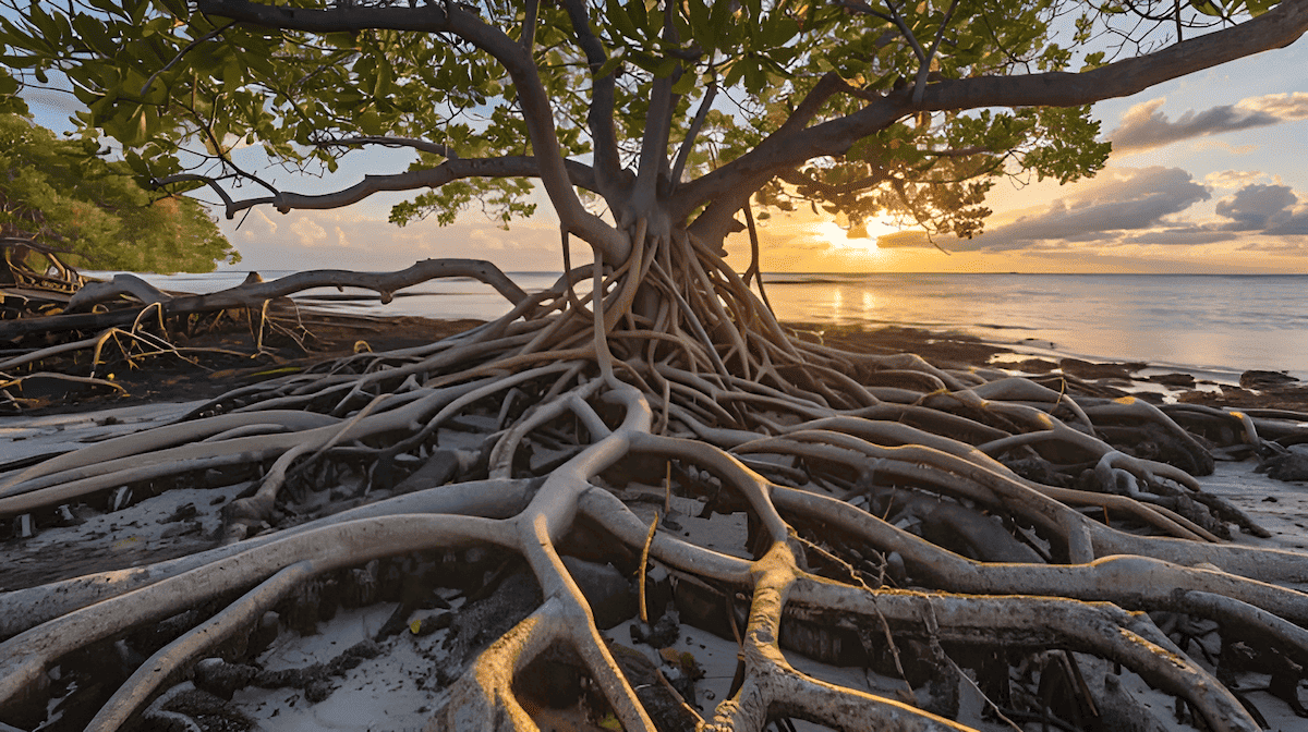 tropical red mangroves