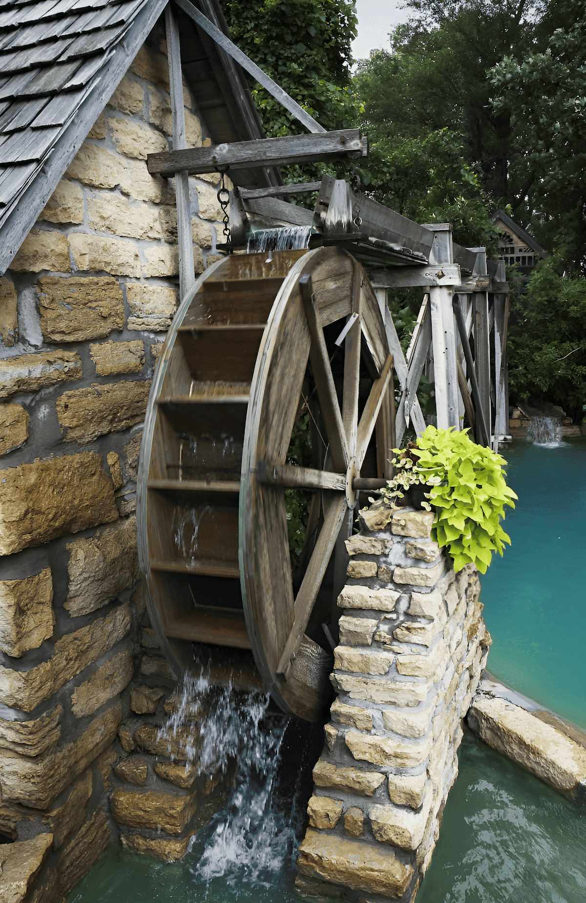 wood water paddle used to mill flour