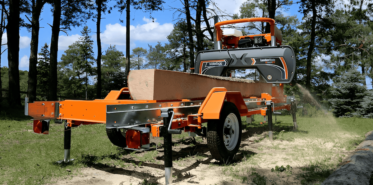 LumberMate LM29 is a heavy-duty gas chainsaw mill that can tackle larger logs with ease