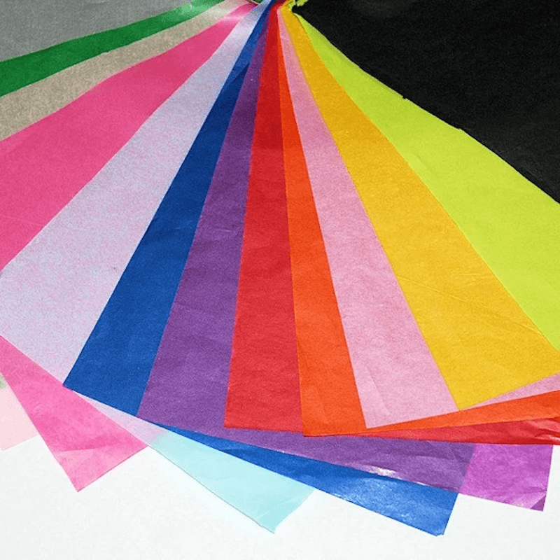 colored tissue paper for making paper cut leaves