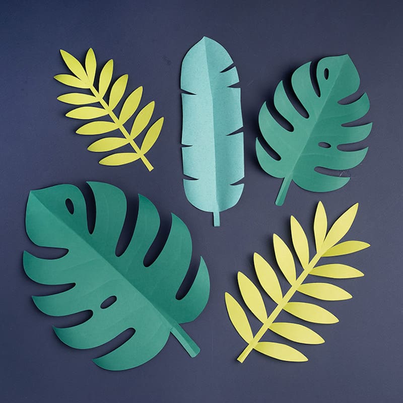 simple paper cut leaves