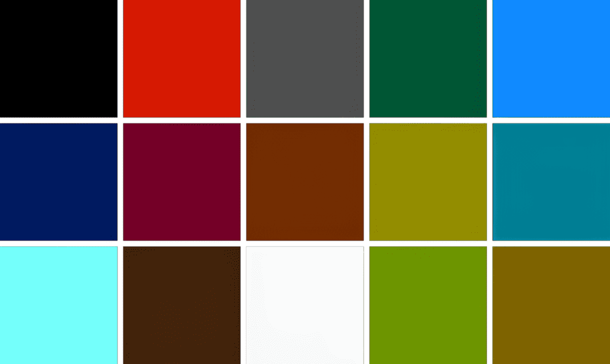 15 colors for plastic fence posts