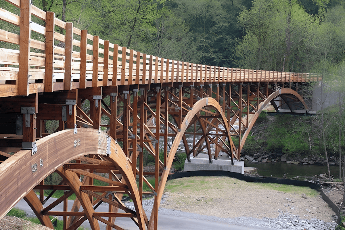 the process of preserving a wood bridge