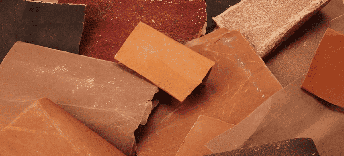 different types of wood, metal, plastic, and glass sandpaper