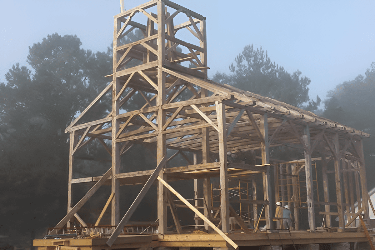 building a timber frame church