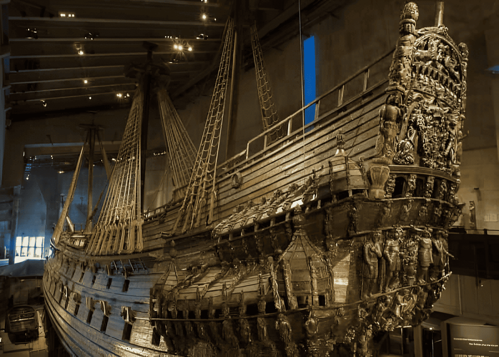 resurrected swedish vasa wood ship