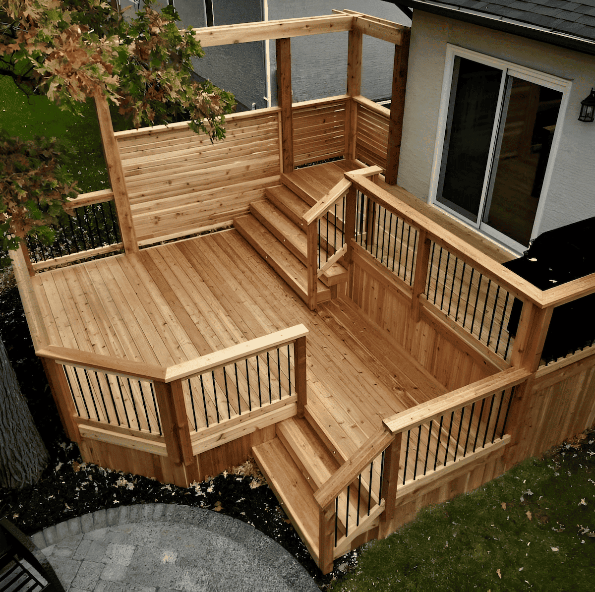 the beauty of a cedar deck in your backyard