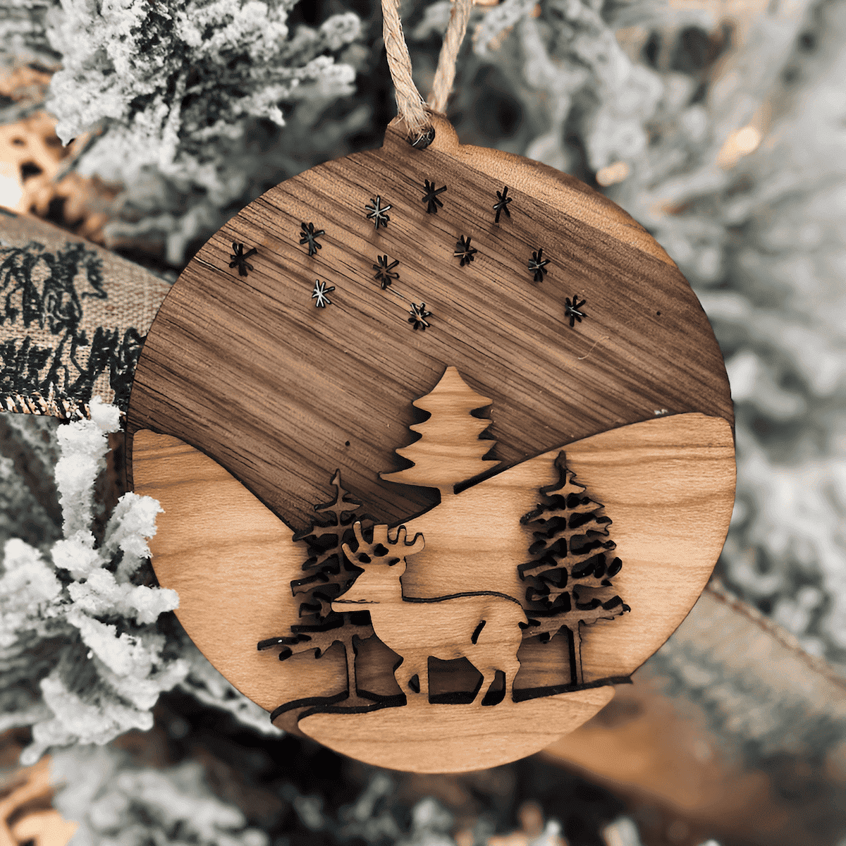 christmas ornaments made from wood