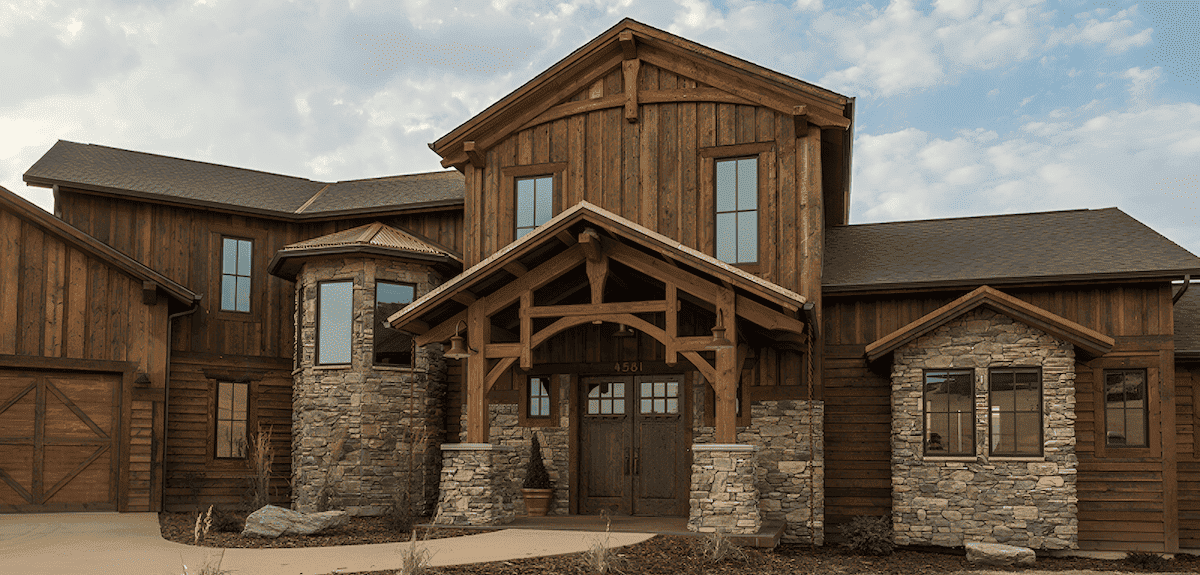 stained wood siding