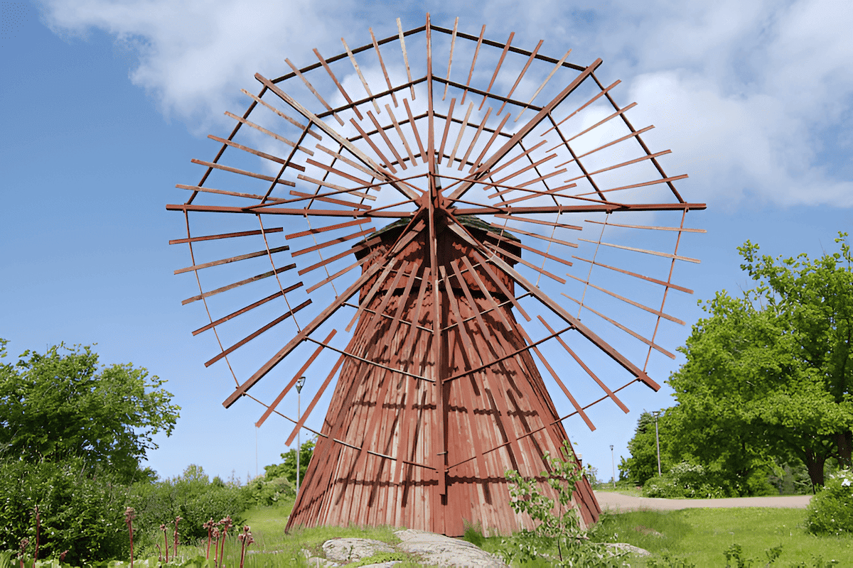 traditional old world wood tower wood mill