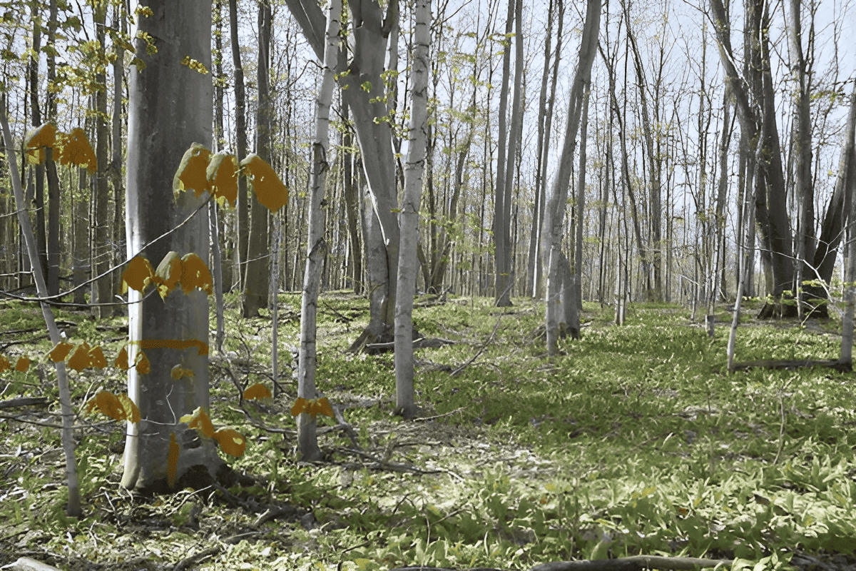 tree saplings growing on your woodlot